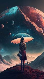 Cosmic Walk iPhone Wallpaper HD