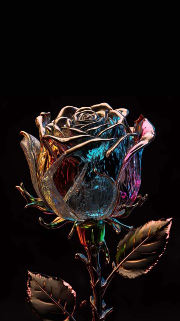 Crystal Rose iPhone Wallpaper HD