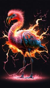 Flammingo Art iPhone Wallpaper HD