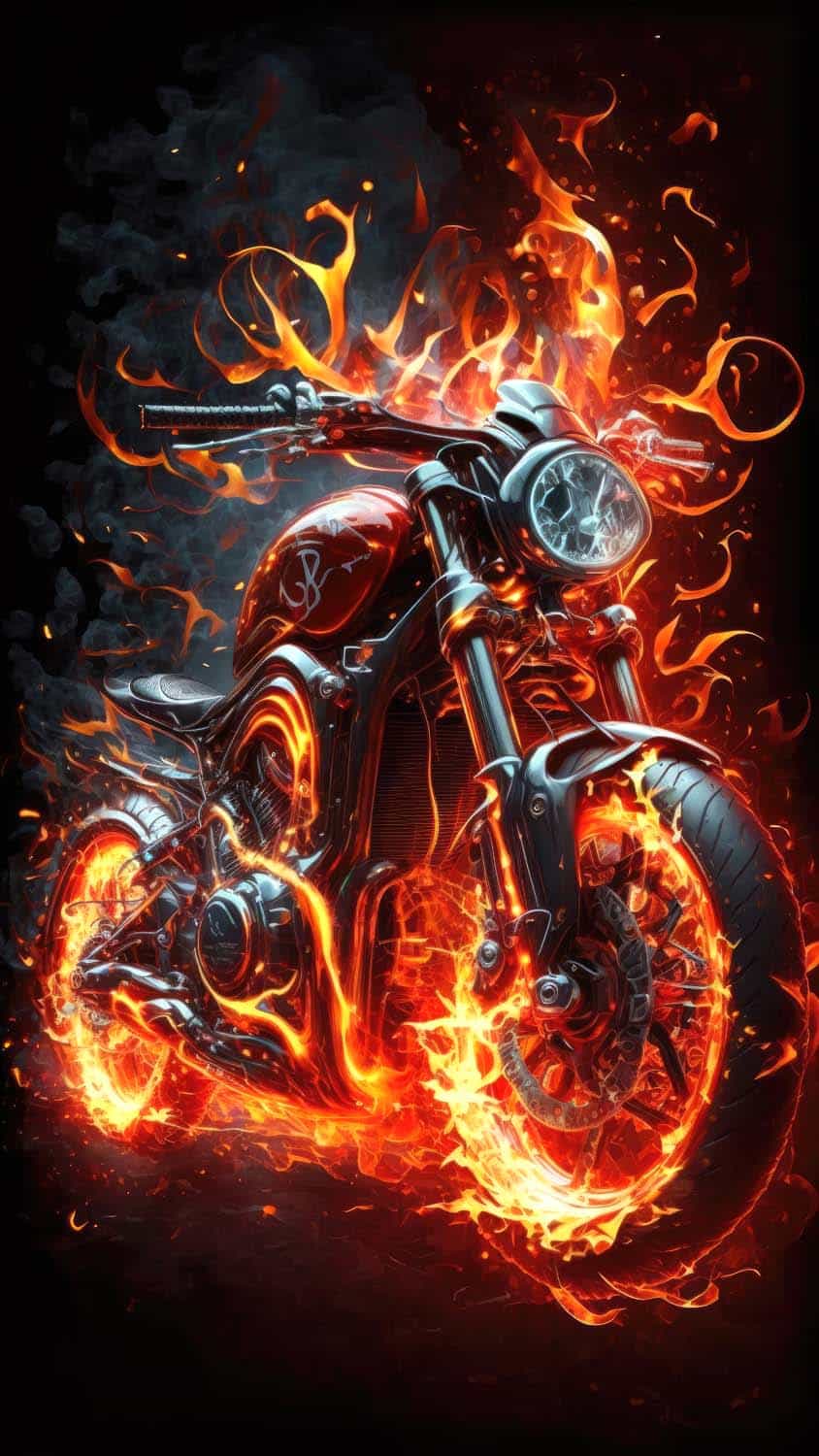 Ghost Rider Motorcycle iPhone Wallpaper HD