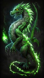 Green Dragon iPhone Wallpaper HD