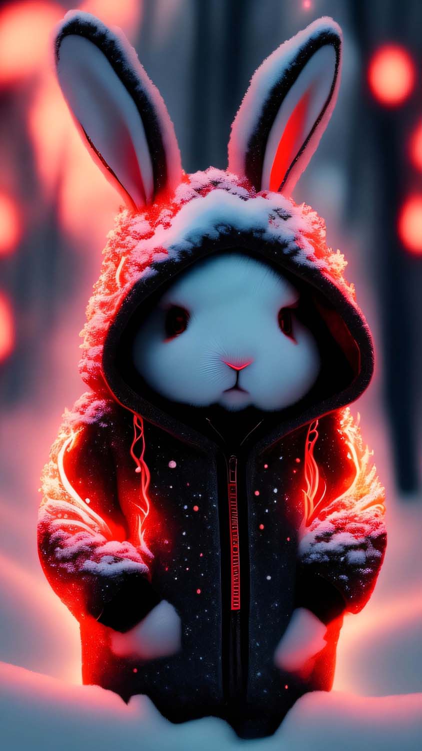 Hoodie Bunny iPhone Wallpaper HD