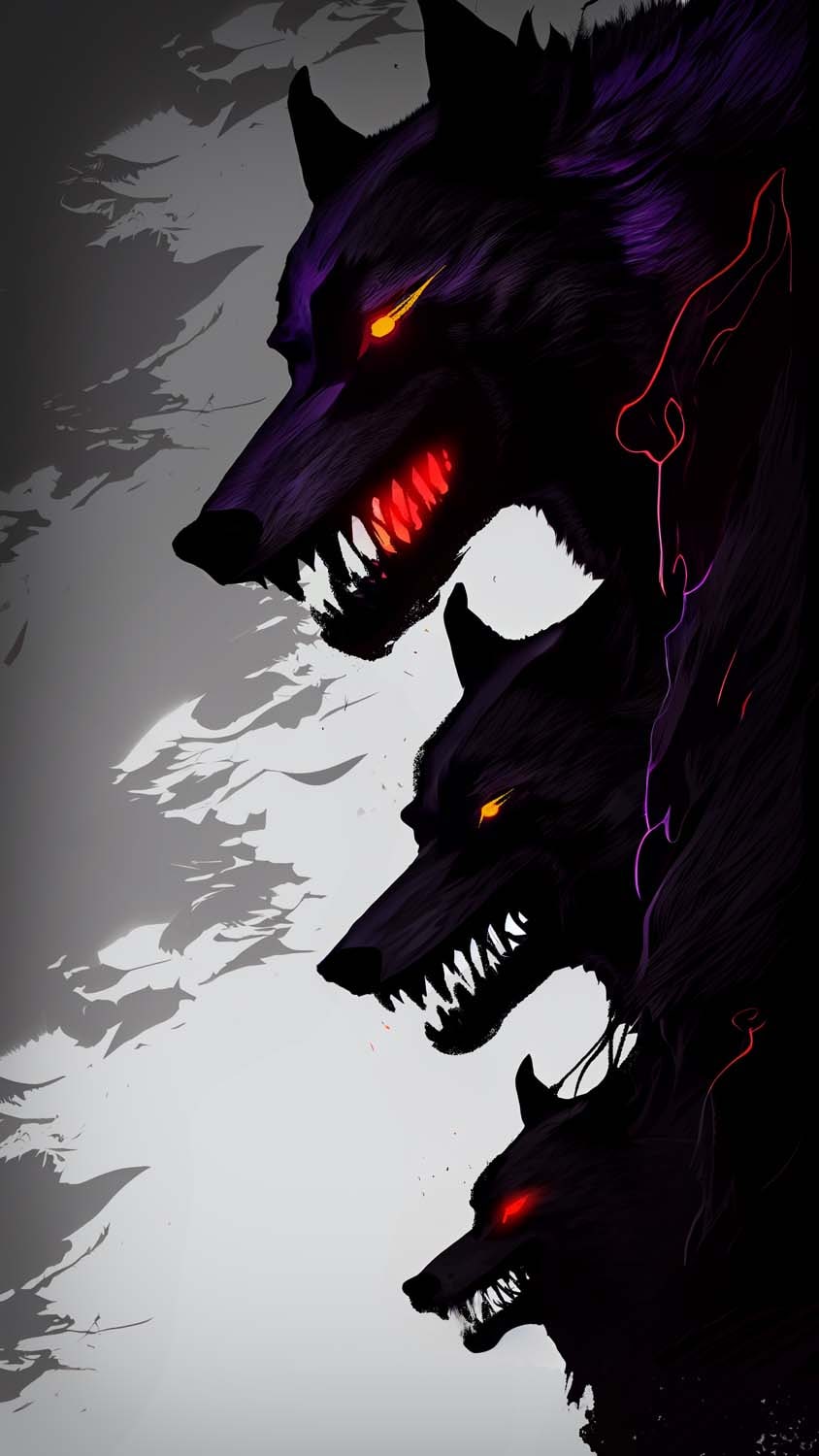 Hungry Wolf iPhone Wallpaper HD