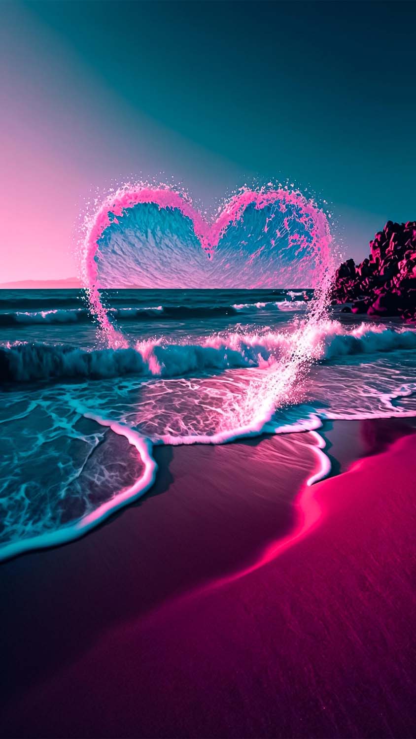 Love Beach 4K iPhone Wallpaper HD