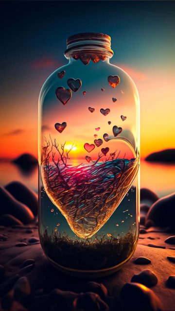 Love Jar iPhone Wallpaper HD