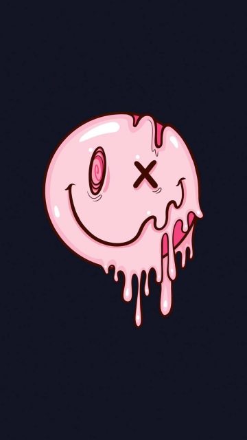 Melting Smile iPhone Wallpaper HD