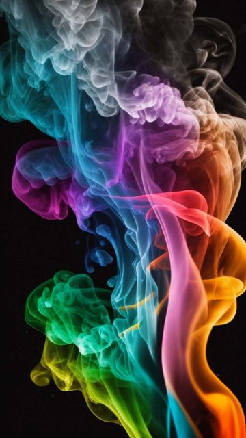 Multi Colour Smoke iPhone Wallpaper HD 1