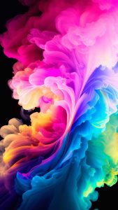 Multi Colour Smoke iPhone Wallpaper HD
