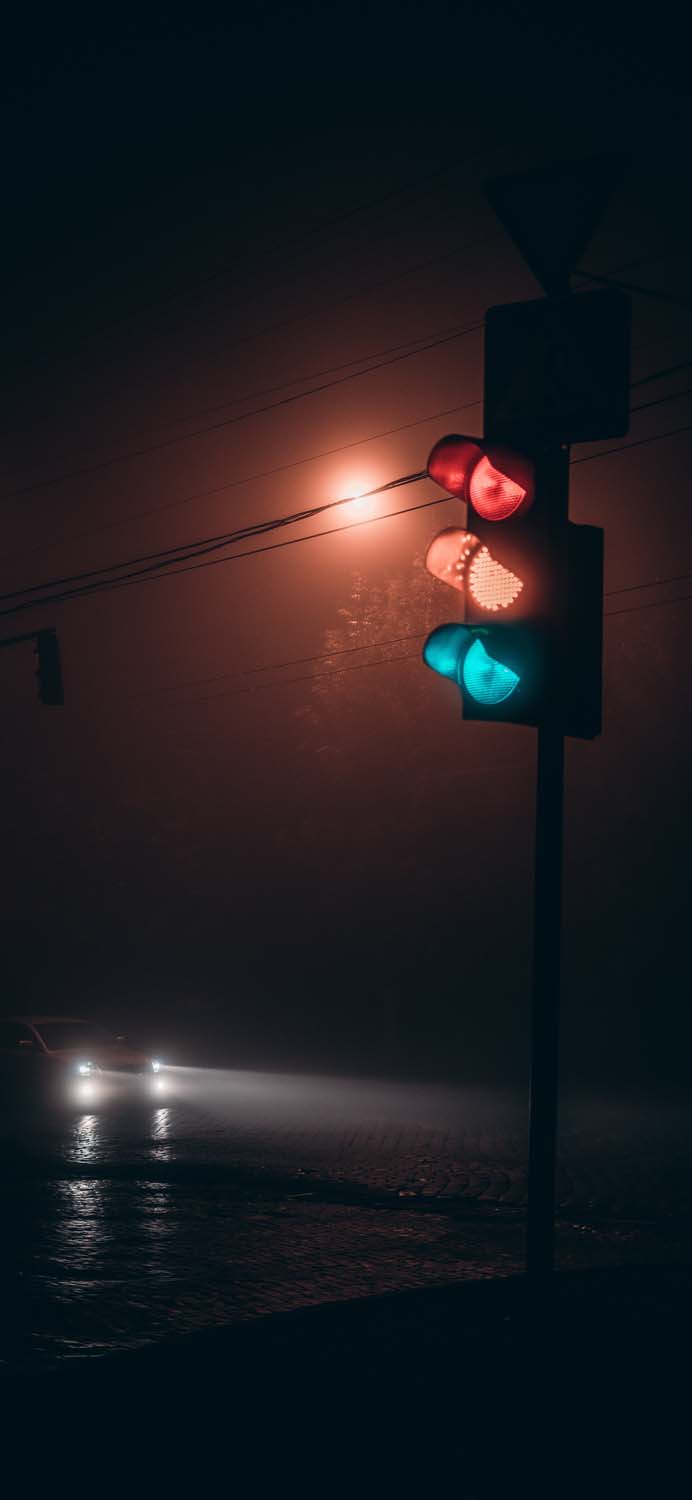 Night Traffic Lights iPhone Wallpaper HD