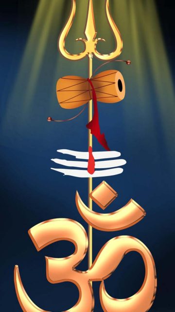 Om with lord shiva iPhone Wallpaper HD