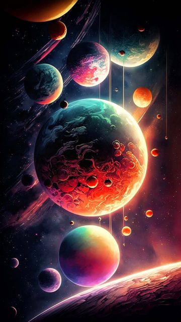 Planets Space iPhone Wallpaper HD