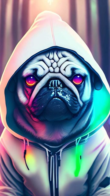 Pug Hoodie iPhone Wallpaper HD