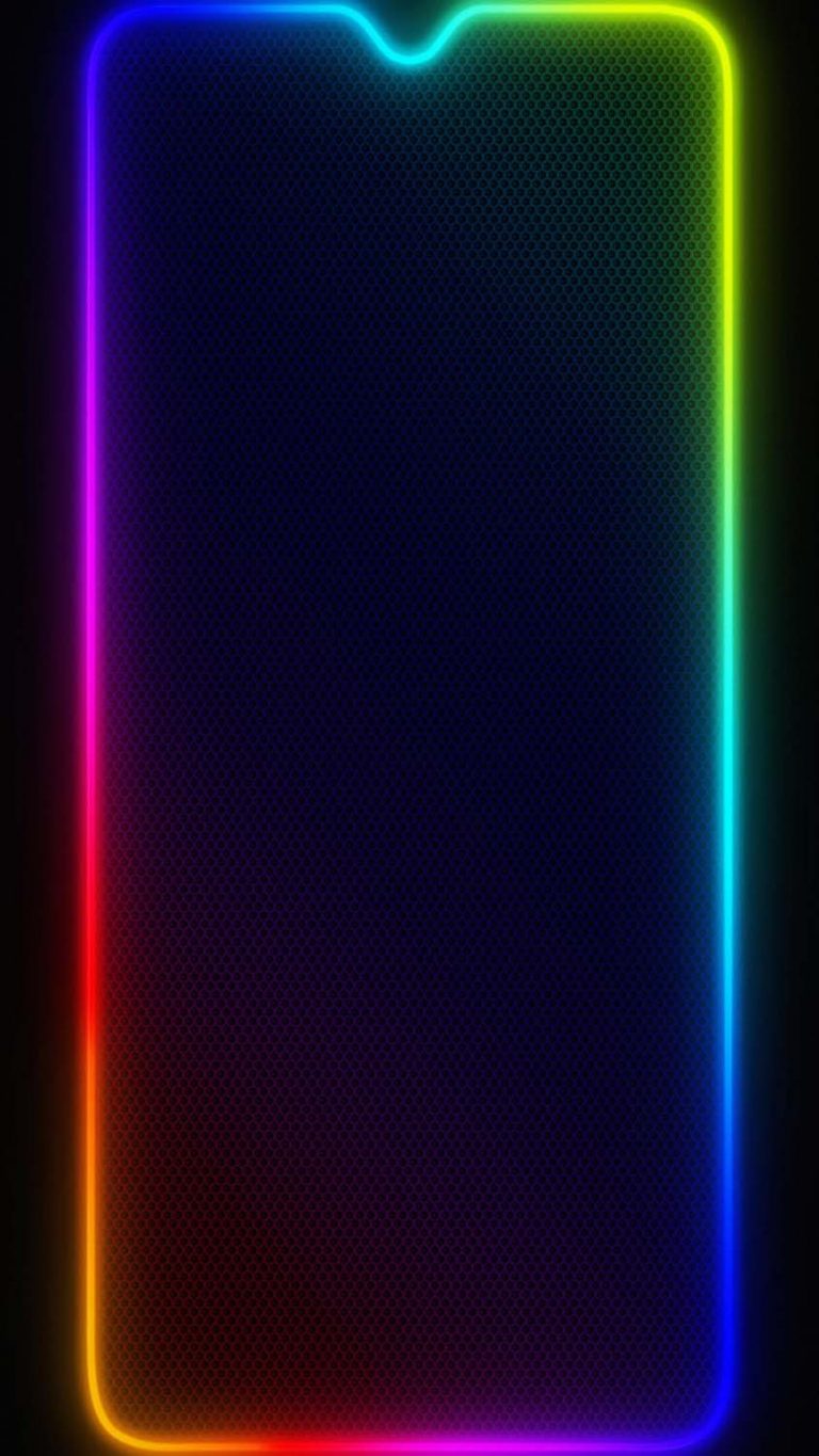 RGB Light Hex Frame Wallpaper HD - iPhone Wallpapers