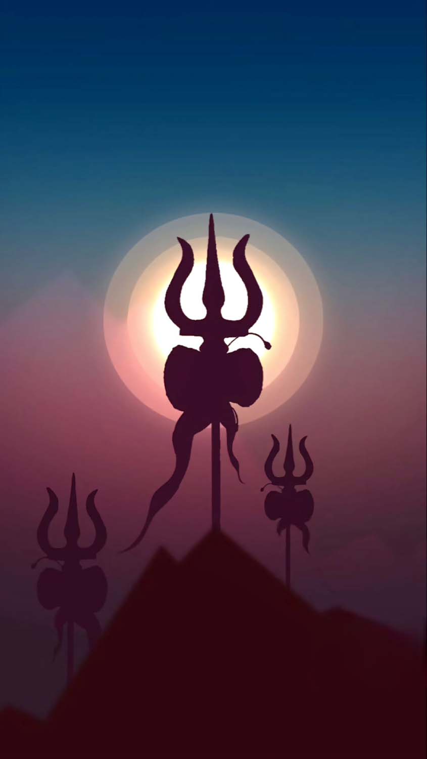 Shiva Trishul iPhone Wallpaper HD