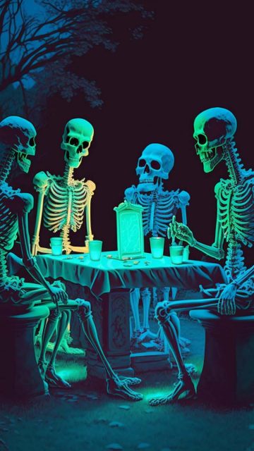 Skeletons meetup iPhone Wallpaper HD