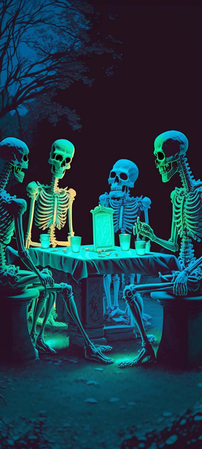 Skeletons meetup iPhone Wallpaper HD