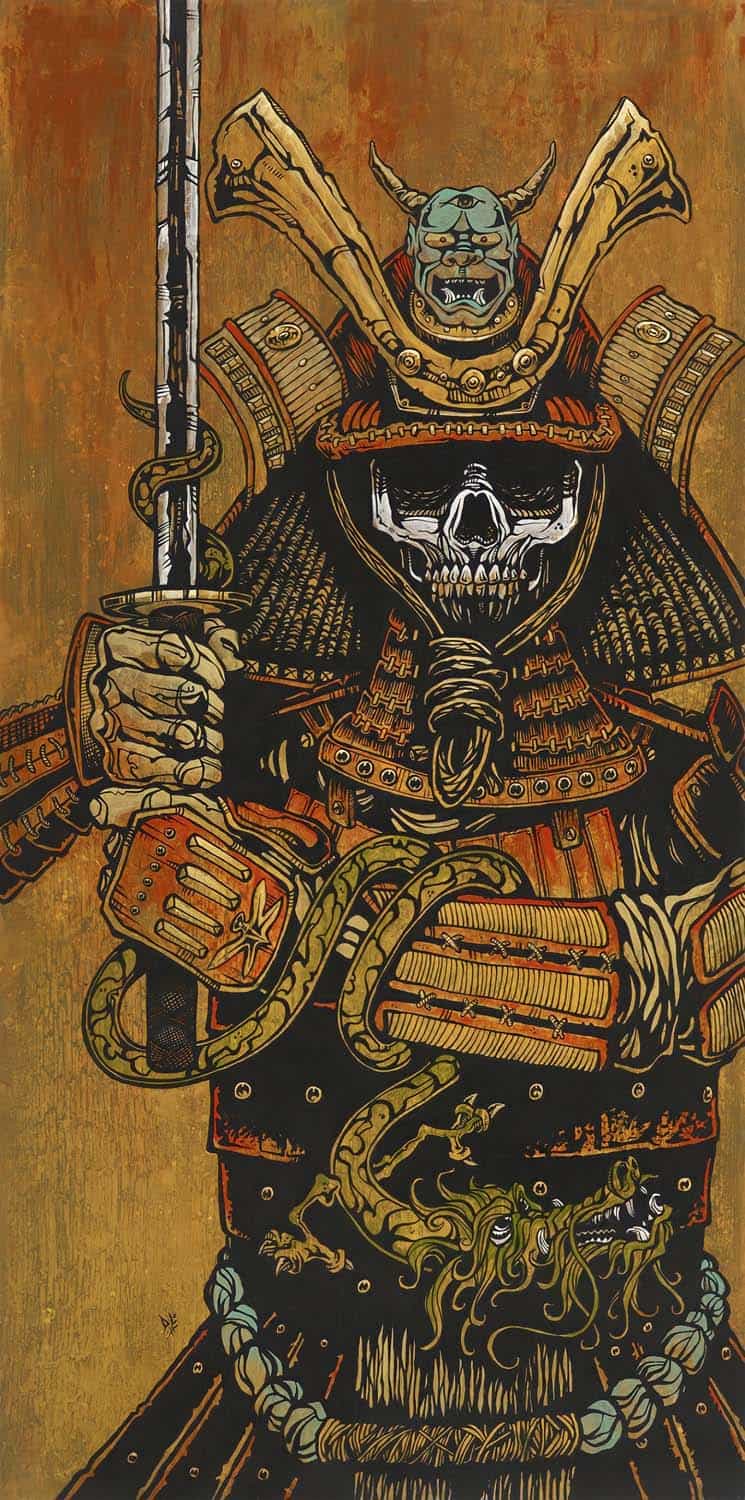 Skull Samurai iPhone Wallpaper HD