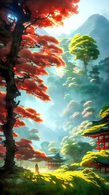 Sunshine Trees Nature iPhone Wallpaper HD