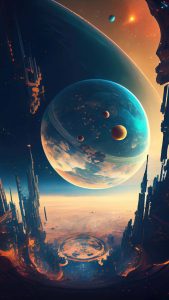 The Blue Planet Ai Art iPhone Wallpaper HD