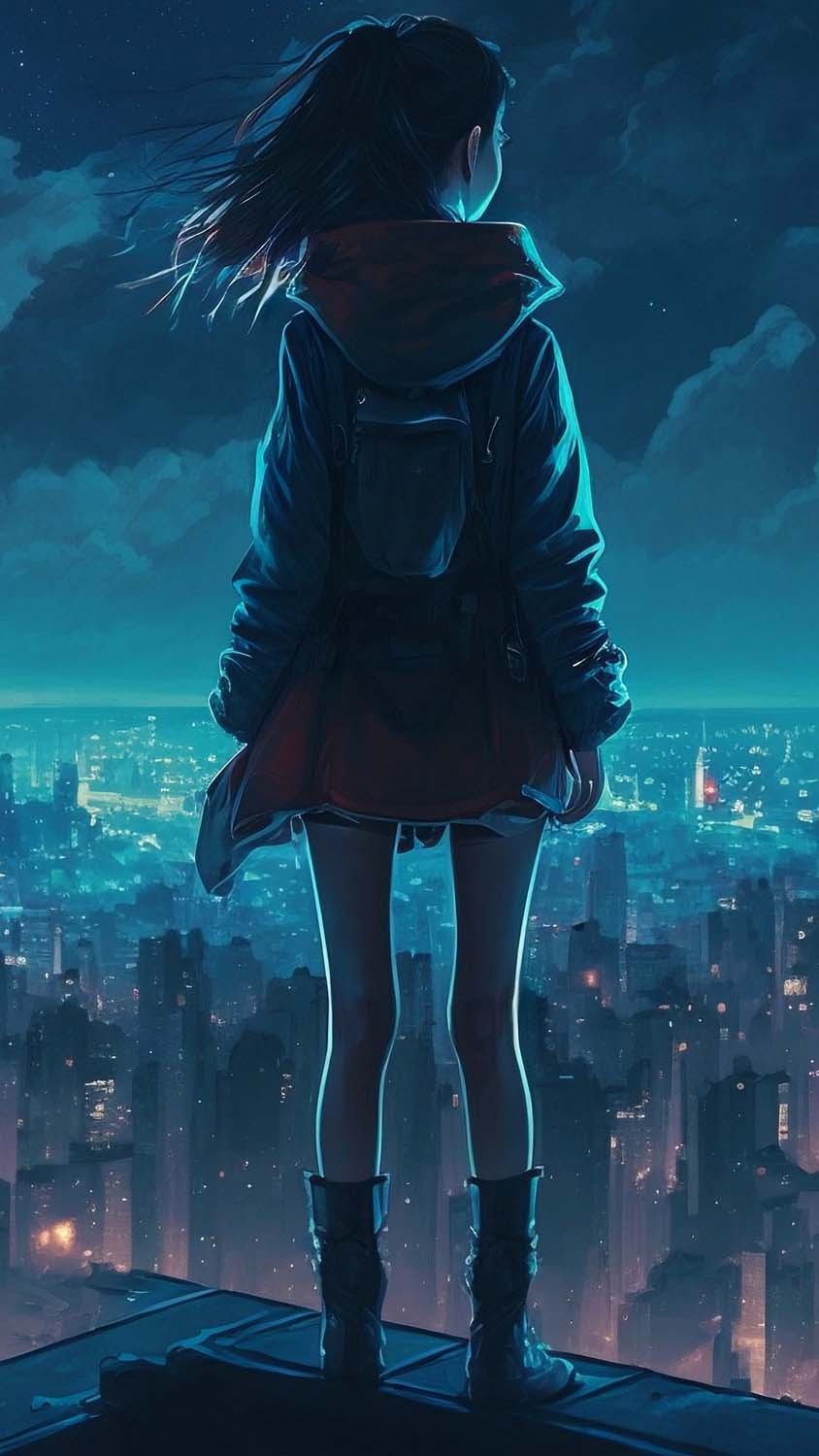 The Girl Alone iPhone Wallpaper HD