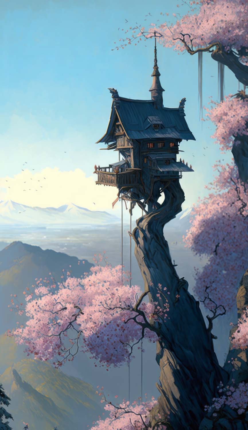 Tree House Art iPhone Wallpaper HD