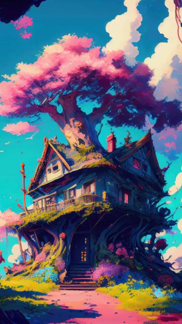 Tree House iPhone Wallpaper HD