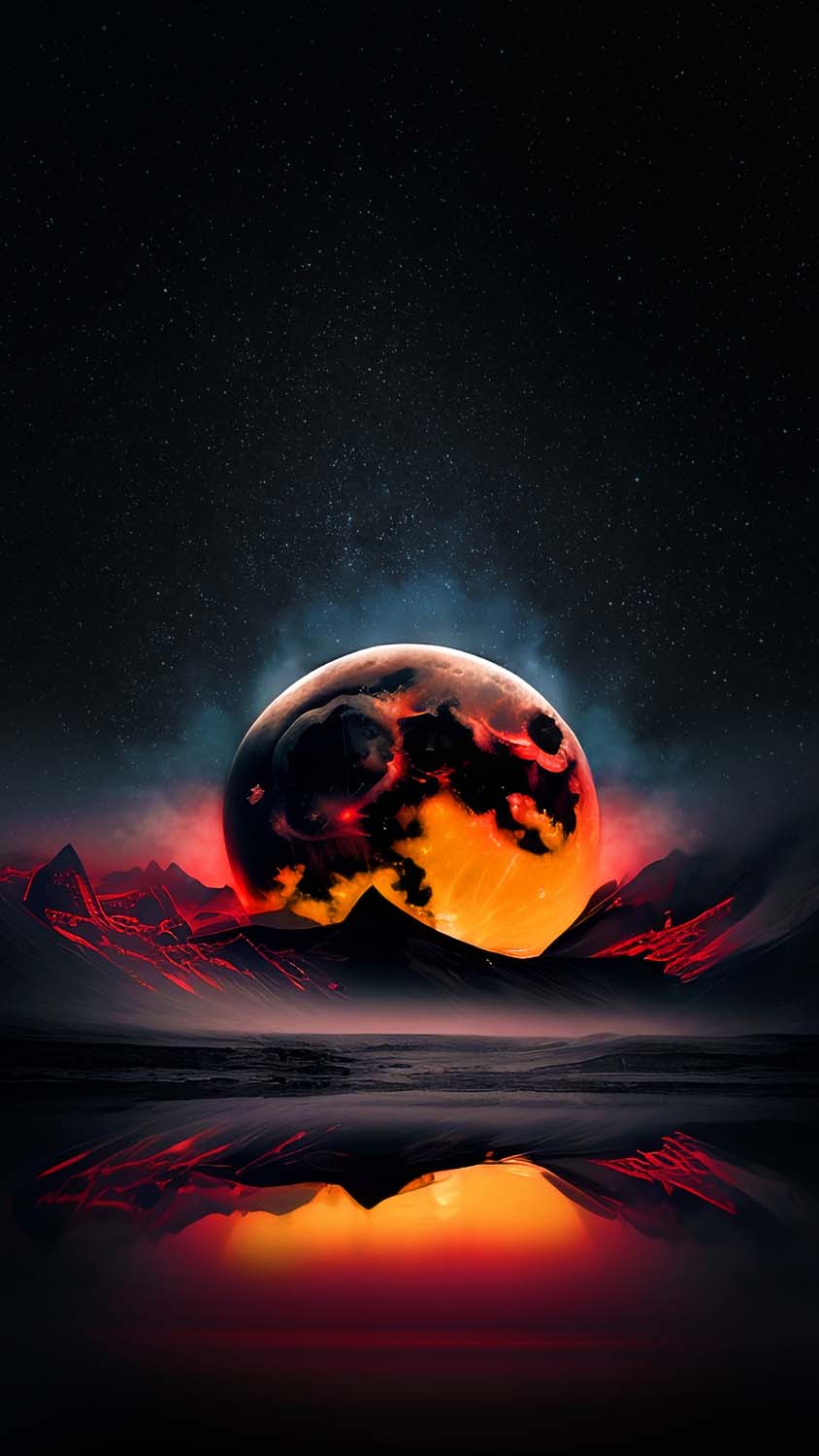 Volcanic Moon iPhone Wallpaper HD