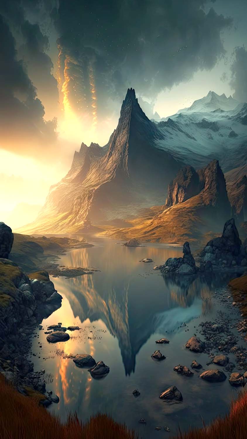 Water Reflection Mountain iPhone Wallpaper HD