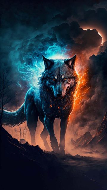 Wolf Powers iPhone Wallpaper HD
