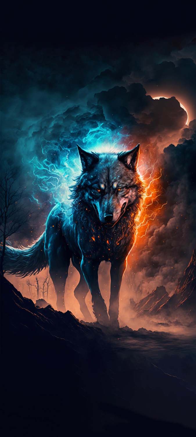 Wolf Powers iPhone Wallpaper HD