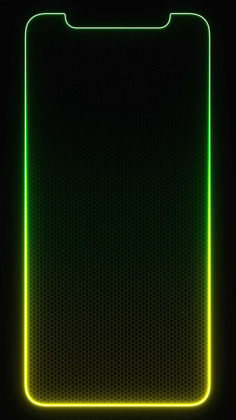 iPhone 13 Pro Max Hex Neon Border Wallpaper iPhone Wallpapers