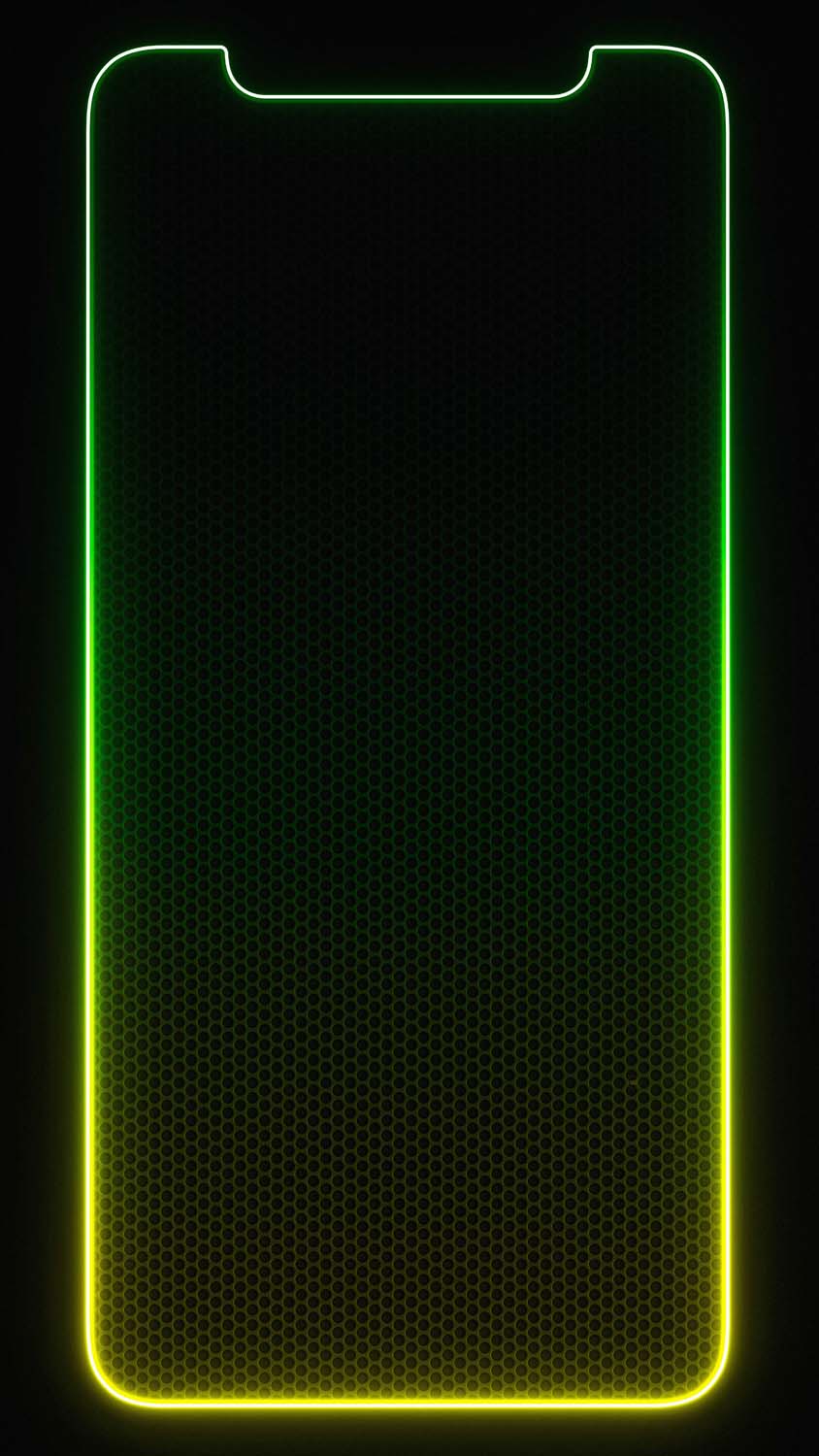 iPhone 13 Pro Max Hex Neon Border Wallpaper