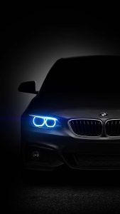All Black BMW Lights iPhone Wallpaper HD