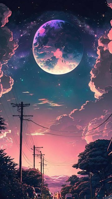 Anime Night iPhone Wallpaper HD