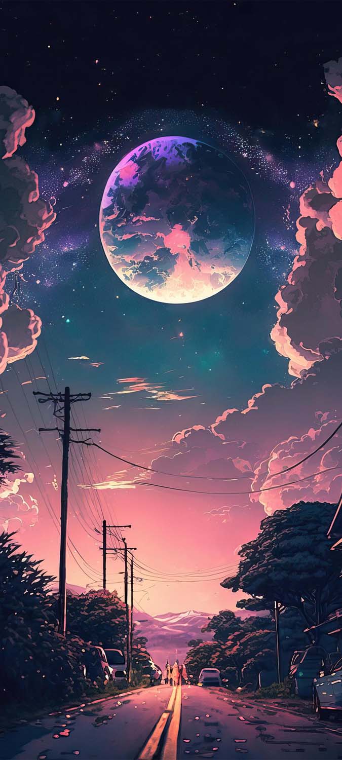 Anime night sky, colors, HD phone wallpaper | Peakpx