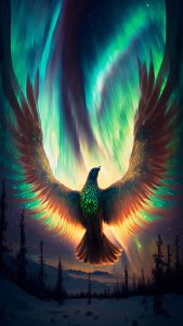 Aurora Bird iPhone Wallpaper HD