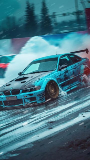 BMW Drift Car iPhone Wallpaper HD