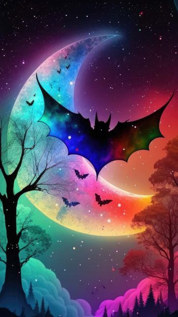 Bat Moon iPhone Wallpaper HD