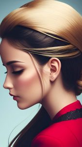 Brunette Girl Portrait Art iPhone Wallpaper HD