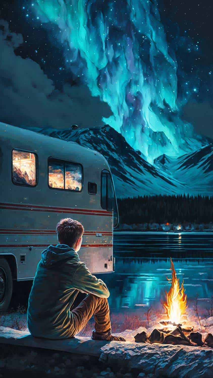 Camping Vibes iPhone Wallpaper HD