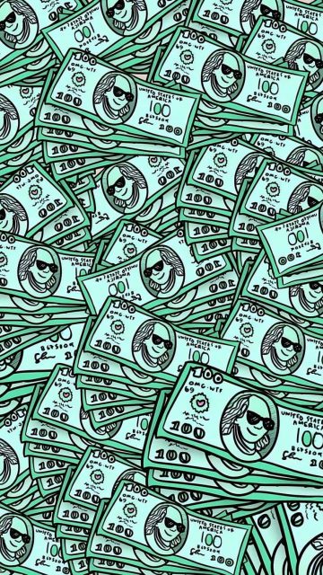 Cartoon Dollars iPhone Wallpaper HD