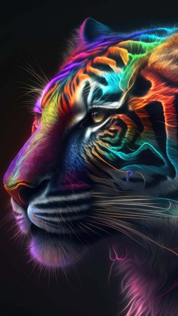 Colorful Tiger iPhone Wallpaper HD