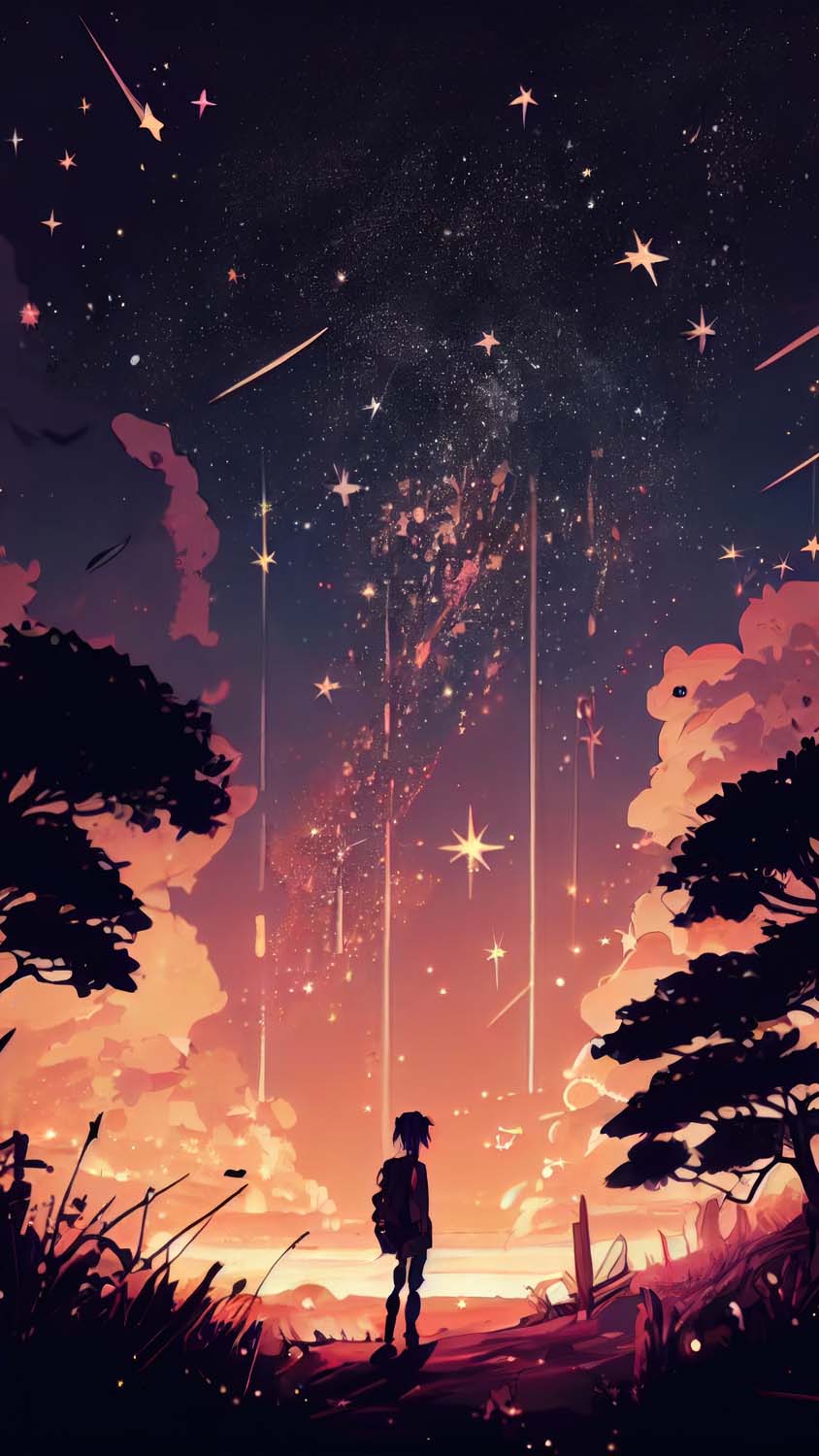 Falling Stars iPhone Wallpaper HD