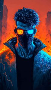 Fire vs Ice Guy iPhone Wallpaper HD