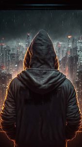 Hoodie Guy vs City iPhone Wallpaper HD