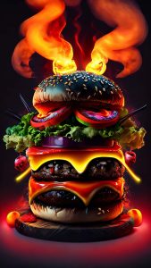 Hot Burger iPhone Wallpaper HD