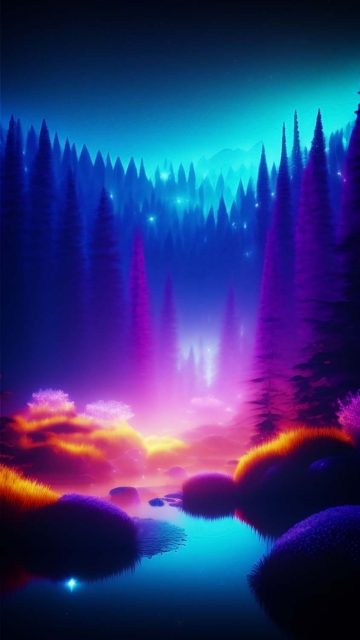Light in Forest iPhone Wallpaper HD 1