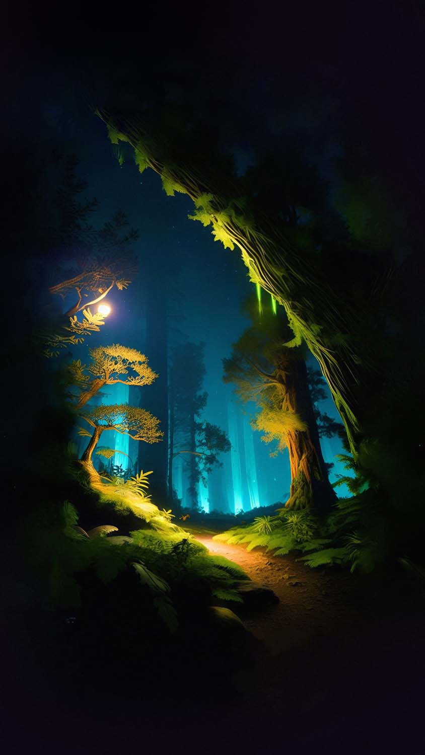 Light in Forest iPhone Wallpaper HD