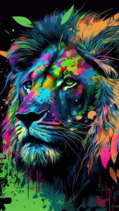 Lion Colours iPhone Wallpaper HD