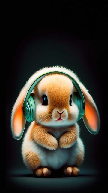 Musical Bunny iPhone Wallpaper HD